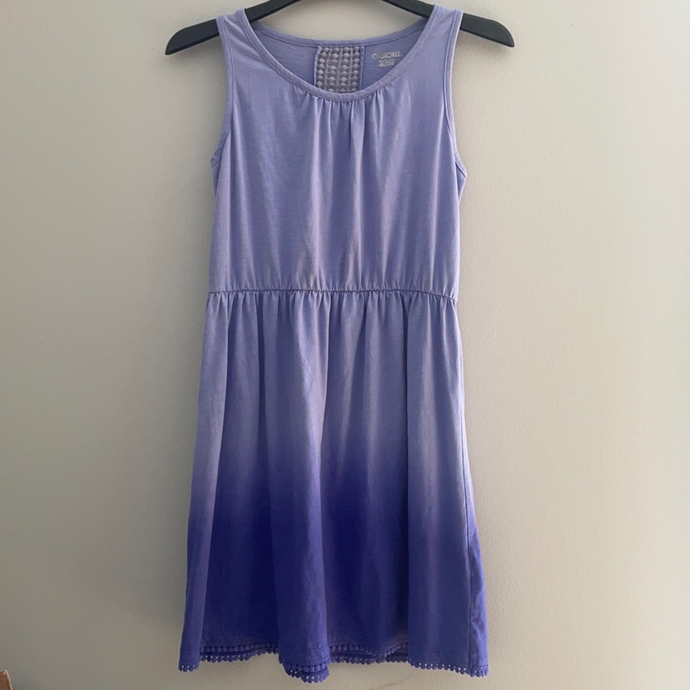 Purple ombré dress with lace/crochet detailing